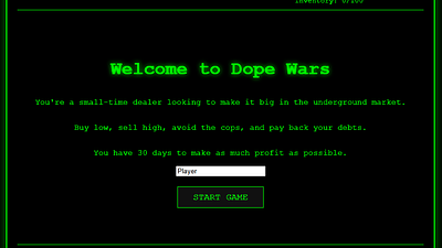 Screenshot of Dope Wars