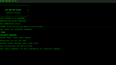 Screenshot of You Are Not Alice