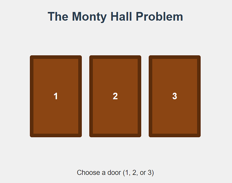 Screenshot for The Monty Hall Problem